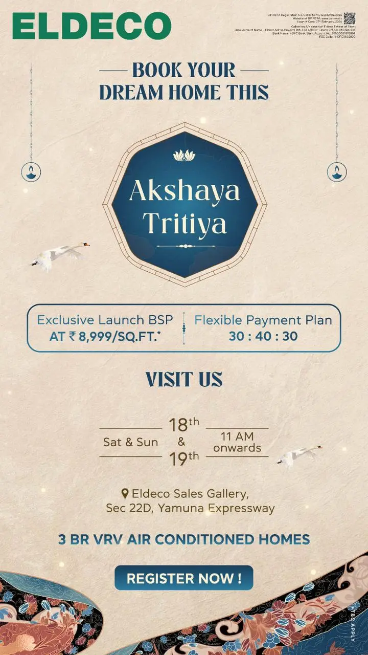 Eldeco EOE Akshaya Tritiya 2026 Offer